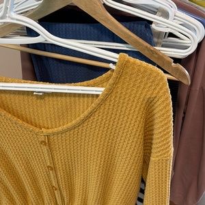 Yellow knit top